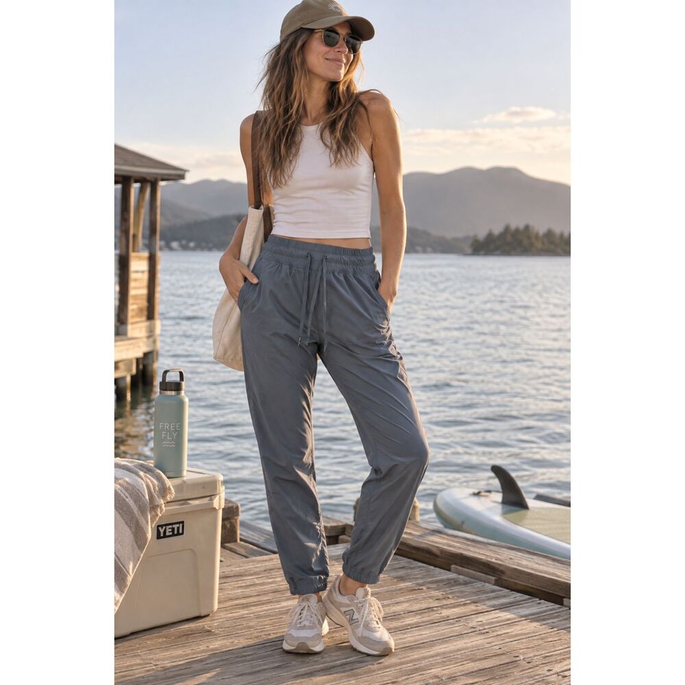 FREE FLY Gray Casual Relax Pants Trousers Women's Size Medium